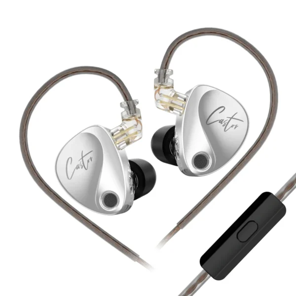 KZ Castor Tunable in Ear Monitor HiFi Headphone - Harman Target Silver