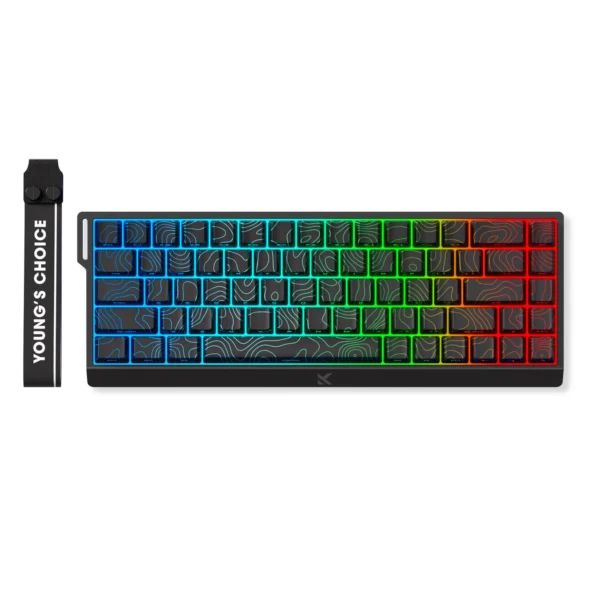 MCHOSE Ace 68 HE Magnetic Switch Gaming Keyboard - Black Topographic