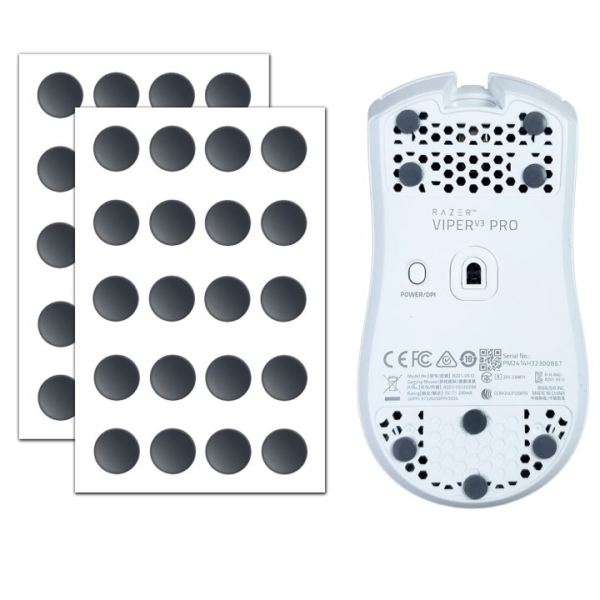 X-Raypad Obsidian PRO Air U-PE Universal D6.5mm Dot Mouse Skates – Durable. Quiet. Control